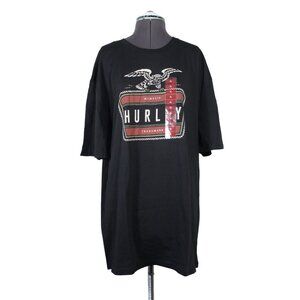 Hurley men's soft cotton crew neck short sleeve graphic print boxy t-shirt‎